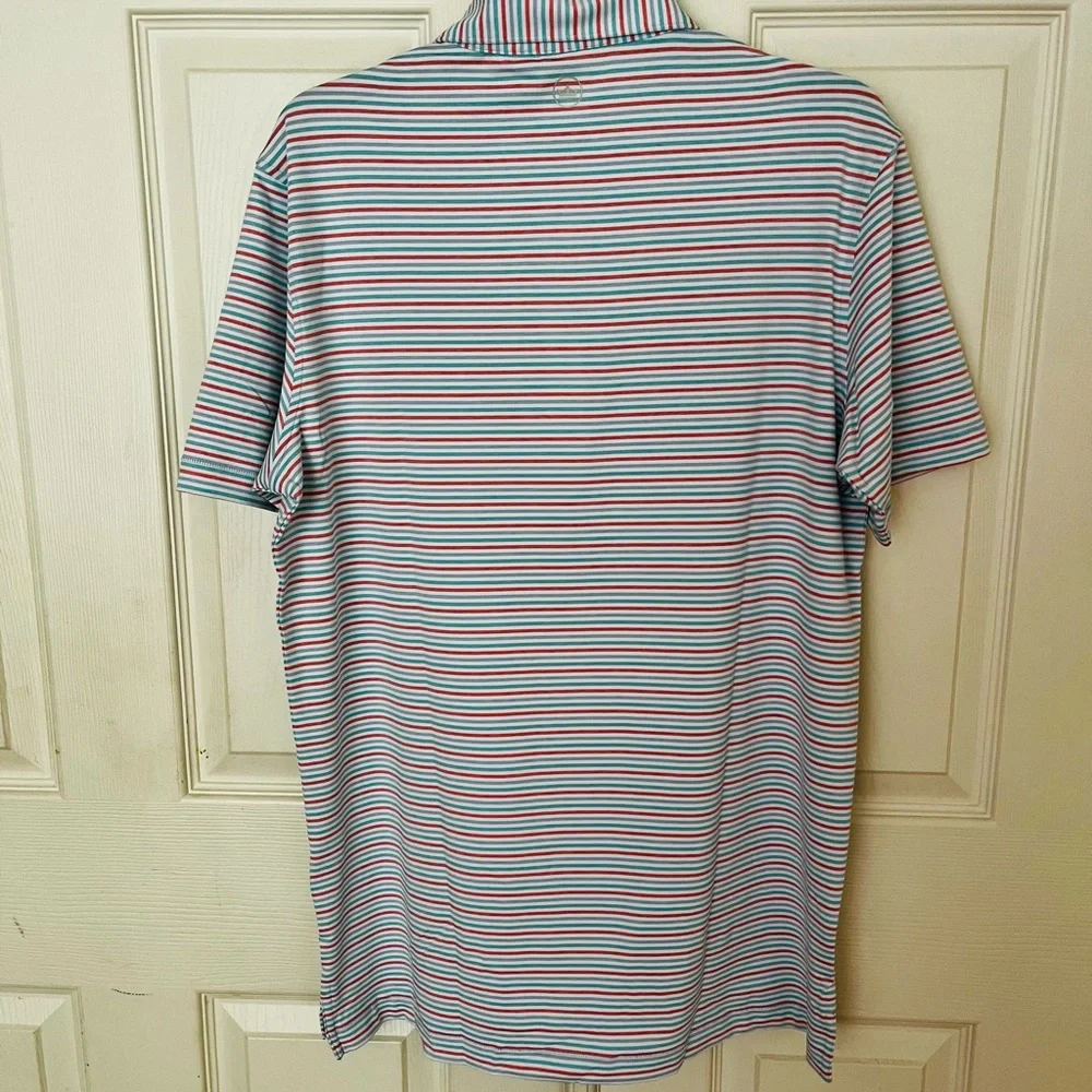 Peter Millar Blue and Orange Polo Shirt - Picture 5 of 11